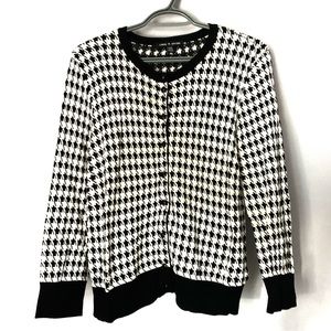 Cable & Gauge size medium houndstooth cardigan